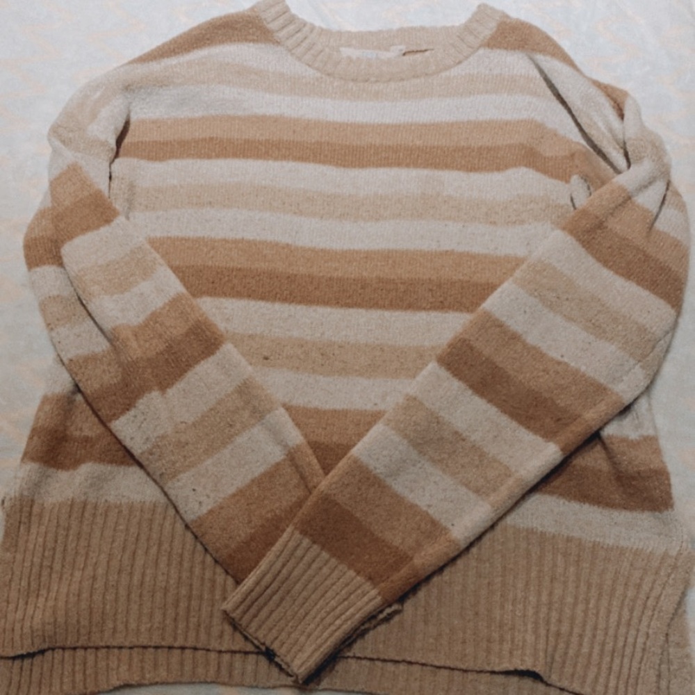 Neutral striped sweater
